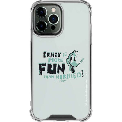 Looney Tunes Daffy Duck Crazy iPhone 14 Pro Max Clear Case