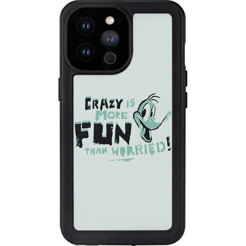 Looney Tunes Daffy Duck Crazy iPhone 14 Pro Max Waterproof Case