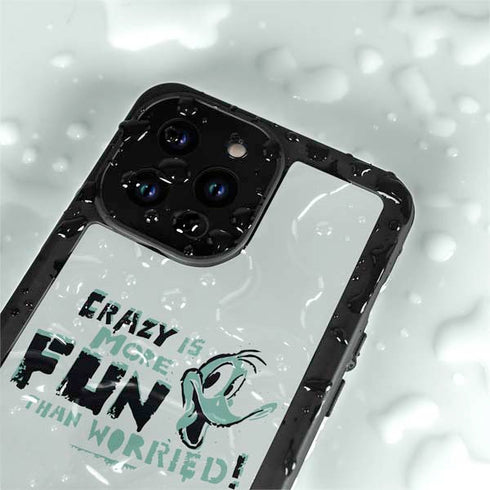 Looney Tunes Daffy Duck Crazy iPhone 14 Pro Max Waterproof Case