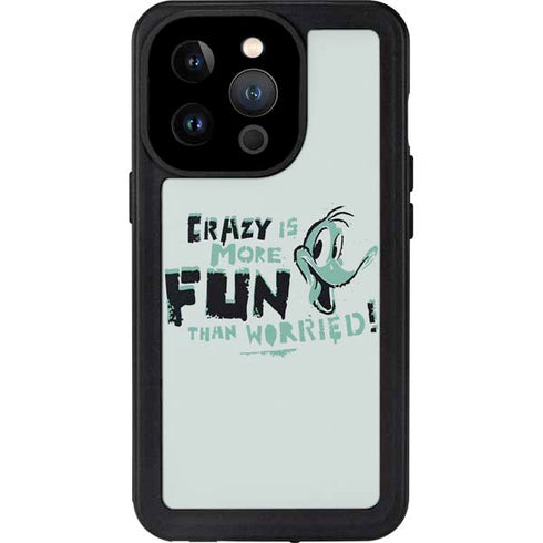 Looney Tunes Daffy Duck Crazy iPhone 14 Pro Waterproof Case