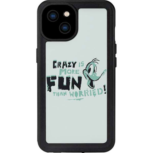 Looney Tunes Daffy Duck Crazy iPhone 15 Plus Waterproof Case