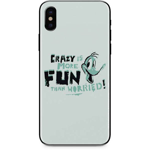 Looney Tunes Daffy Duck Crazy iPhone X Skin
