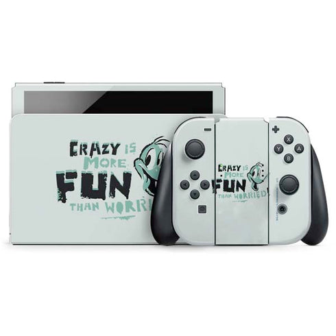 Looney Tunes Daffy Duck Crazy Nintendo Switch OLED (2021) Skin