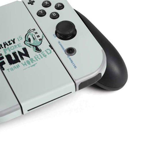 Looney Tunes Daffy Duck Crazy Nintendo Switch OLED (2021) Skin