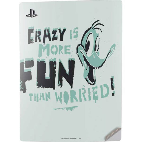 Looney Tunes Daffy Duck Crazy PS5 Digital Edition Console Skin