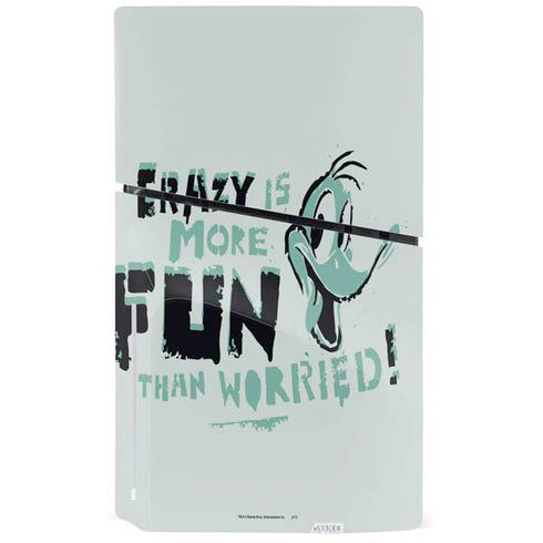Looney Tunes Daffy Duck Crazy PS5 Slim Disk Console Skin