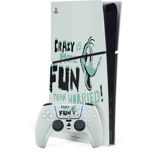 Looney Tunes Daffy Duck Crazy PS5 Slim Digital Edition Bundle Skin