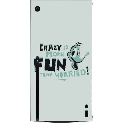Looney Tunes Daffy Duck Crazy Xbox Series X Console Skin
