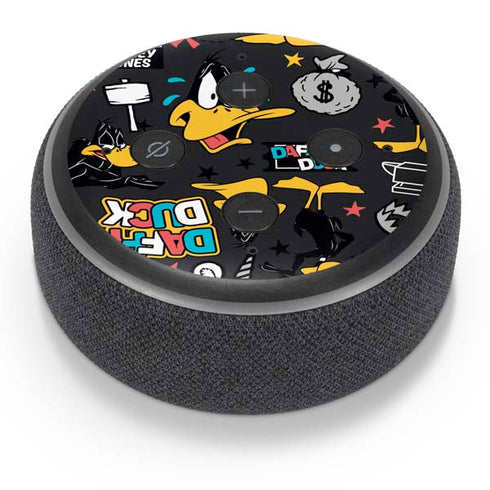 Looney Tunes Daffy Duck Patches Amazon Echo Dot Skin