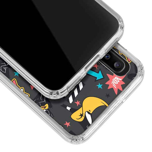 Looney Tunes Daffy Duck Patches Galaxy A30 Clear Case