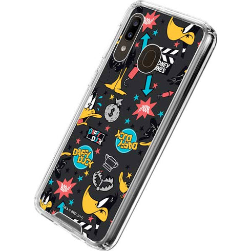 Looney Tunes Daffy Duck Patches Galaxy A30 Clear Case