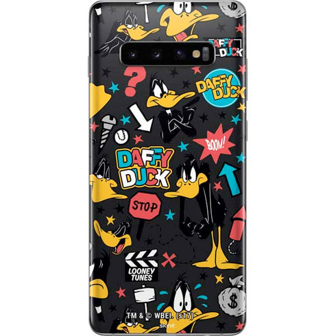 Looney Tunes Daffy Duck Patches Galaxy S10 Plus Skin
