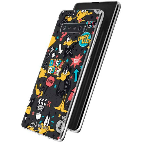 Looney Tunes Daffy Duck Patches Galaxy S10 Plus Skin