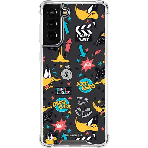 Looney Tunes Daffy Duck Patches Galaxy S21 FE Clear Case