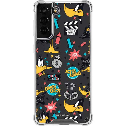 Looney Tunes Daffy Duck Patches Galaxy S21 Plus 5G Clear Case