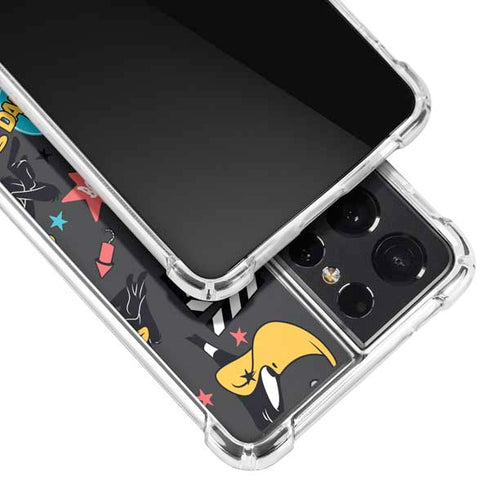 Looney Tunes Daffy Duck Patches Galaxy S21 Ultra 5G Clear Case