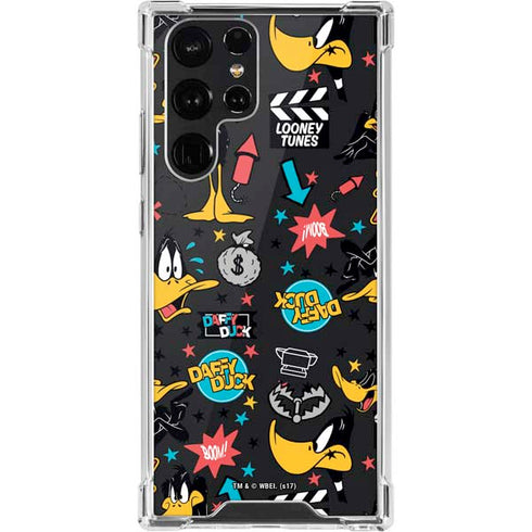 Looney Tunes Daffy Duck Patches Galaxy S22 Ultra Clear Case
