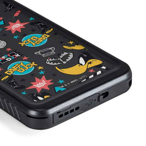 Looney Tunes Daffy Duck Patches Galaxy S23 Plus Waterproof Case
