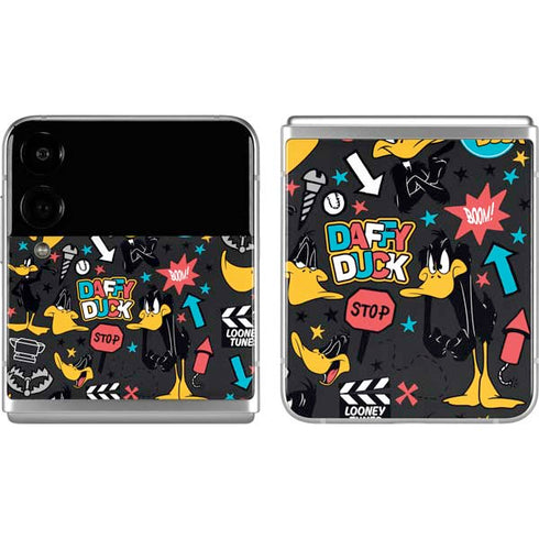 Looney Tunes Daffy Duck Patches Galaxy Z Flip4 5G Skin