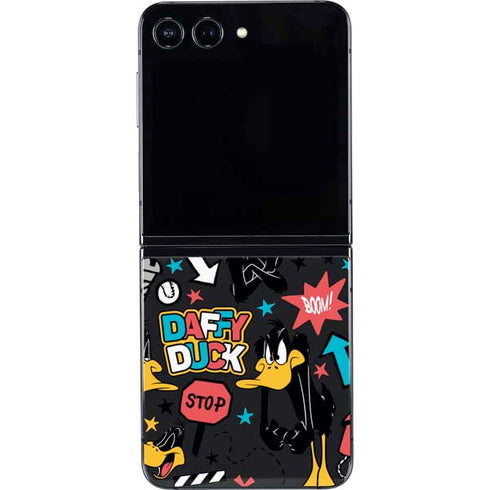 Looney Tunes Daffy Duck Patches Galaxy Z Flip5 5G Skin
