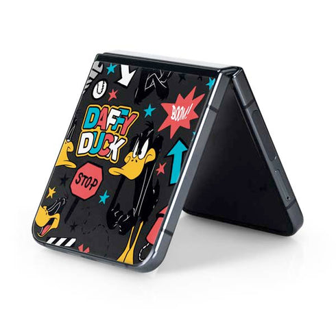 Looney Tunes Daffy Duck Patches Galaxy Z Flip5 5G Skin