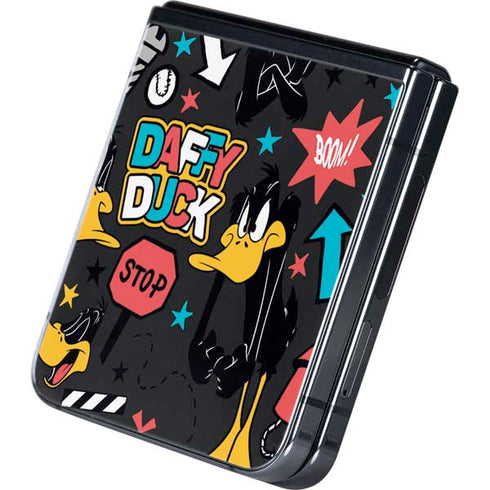 Looney Tunes Daffy Duck Patches Galaxy Z Flip5 5G Skin
