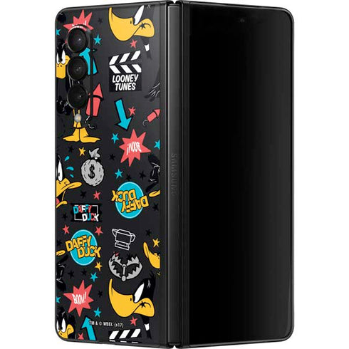 Looney Tunes Daffy Duck Patches Galaxy Z Fold3 5G Skin