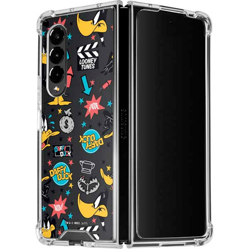 Looney Tunes Daffy Duck Patches Galaxy Z Fold4 5G Clear Case