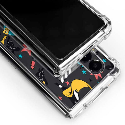 Looney Tunes Daffy Duck Patches Galaxy Z Fold4 5G Clear Case