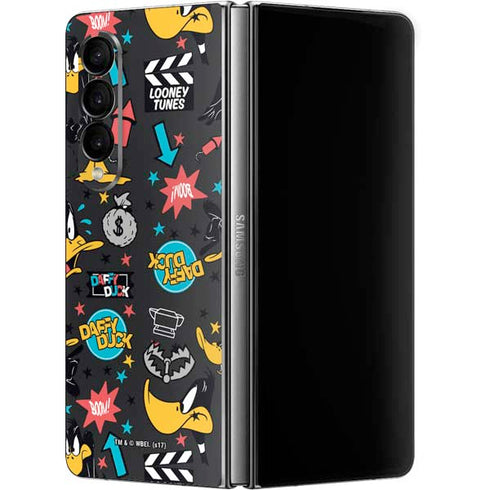 Looney Tunes Daffy Duck Patches Galaxy Z Fold4 5G Skin