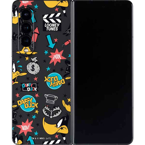 Looney Tunes Daffy Duck Patches Galaxy Z Fold4 5G Skin