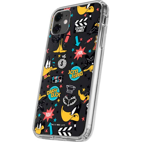 Looney Tunes Daffy Duck Patches iPhone 11 Clear Case