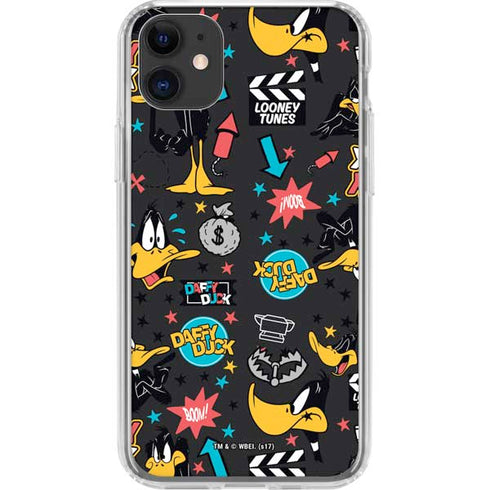 Looney Tunes Daffy Duck Patches iPhone 11 Clear Case