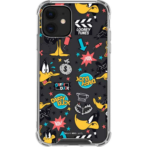 Looney Tunes Daffy Duck Patches iPhone 12 Mini Clear Case