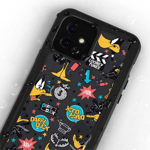 Looney Tunes Daffy Duck Patches iPhone 12 Mini Waterproof Case
