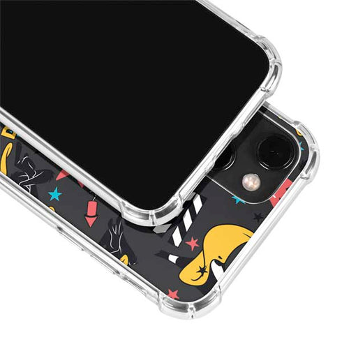 Looney Tunes Daffy Duck Patches iPhone 13 Mini Clear Case