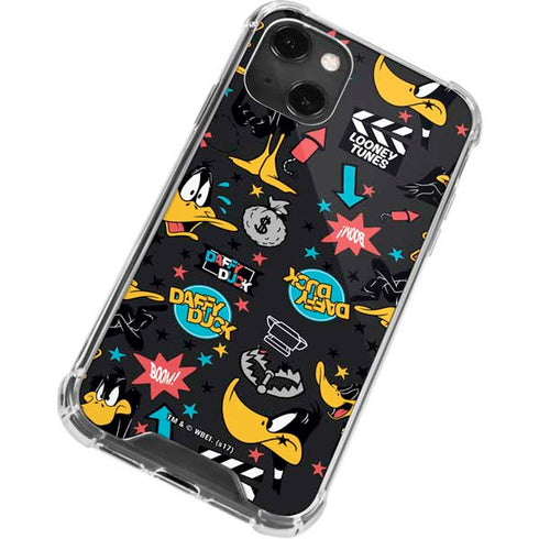 Looney Tunes Daffy Duck Patches iPhone 13 Mini Clear Case