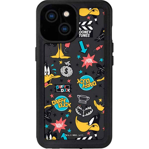 Looney Tunes Daffy Duck Patches iPhone 13 Mini Waterproof Case