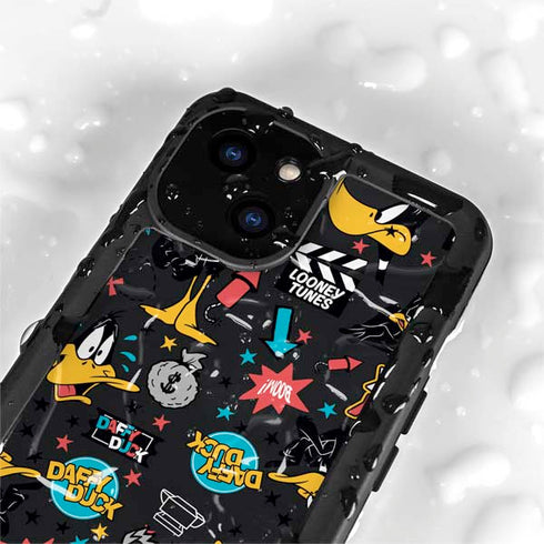 Looney Tunes Daffy Duck Patches iPhone 13 Mini Waterproof Case