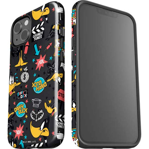 Looney Tunes Daffy Duck Patches iPhone 15 Plus Impact Case