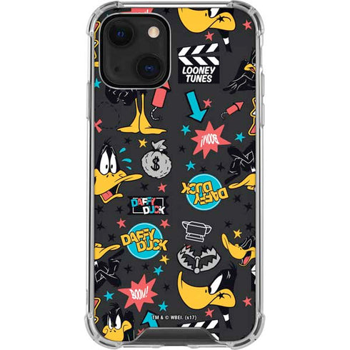 Looney Tunes Daffy Duck Patches iPhone 14 Plus Clear Case