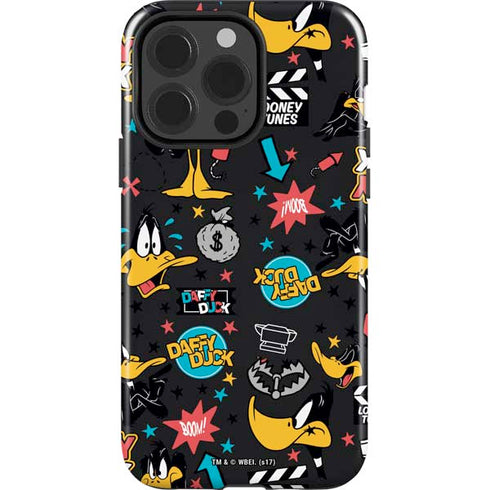 Looney Tunes Daffy Duck Patches iPhone 14 Pro Impact Case
