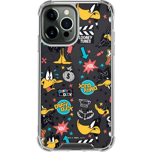 Looney Tunes Daffy Duck Patches iPhone 15 Pro Max Clear Case