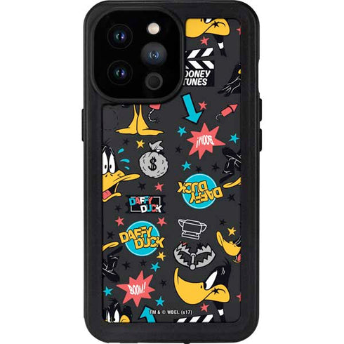 Looney Tunes Daffy Duck Patches iPhone 14 Pro Max Waterproof Case