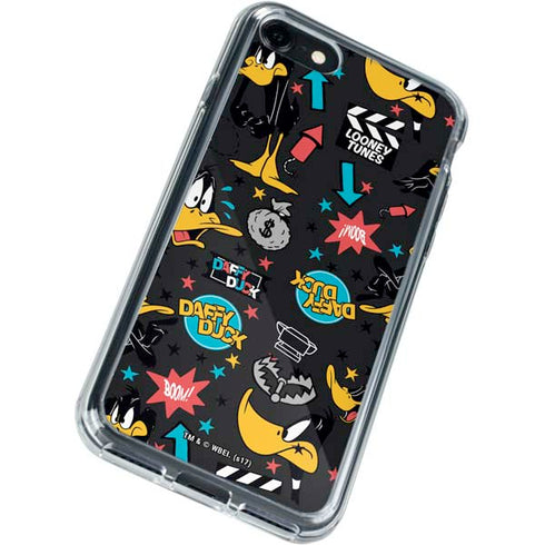 Looney Tunes Daffy Duck Patches iPhone SE (2nd & 3rd Gen) Clear Case