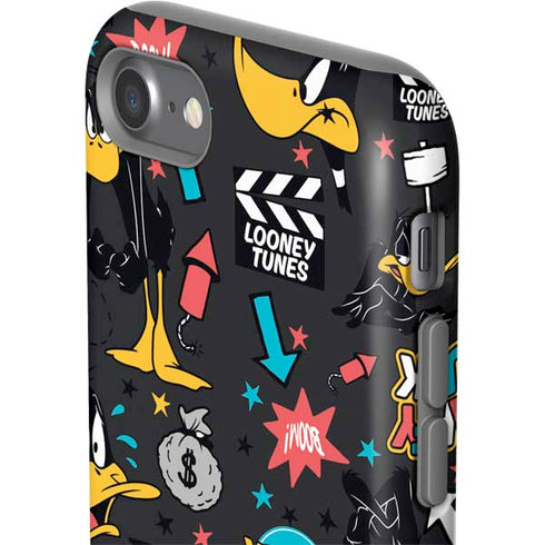 Looney Tunes Daffy Duck Patches iPhone SE (2nd & 3rd Gen) Pro Case