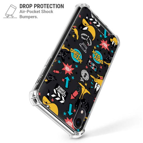 Looney Tunes Daffy Duck Patches iPhone XR Clear Case