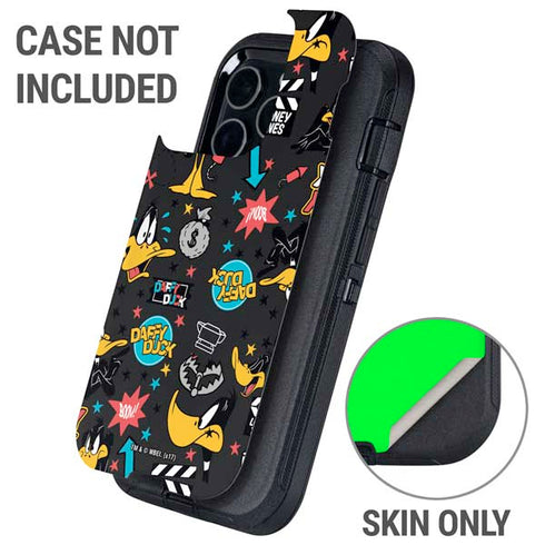 Looney Tunes Daffy Duck Patches Otterbox Defender iPhone Skin