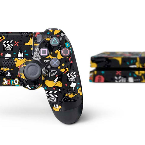 Looney Tunes Daffy Duck Patches PS4 Console and Controller Bundle Skin