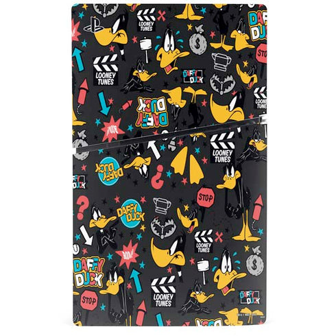 Looney Tunes Daffy Duck Patches PS5 Slim Disk Bundle Skin